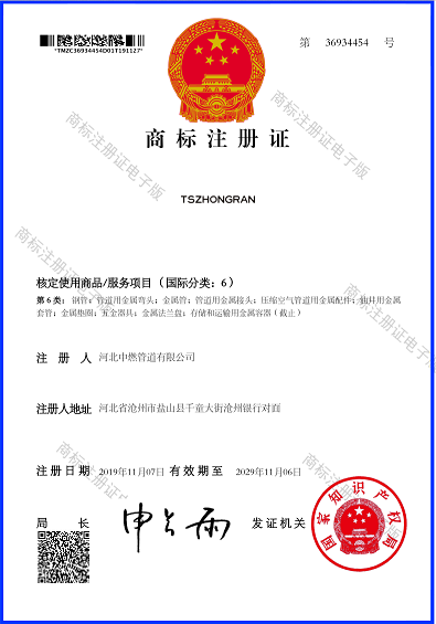 商標：TSZHONGRAN