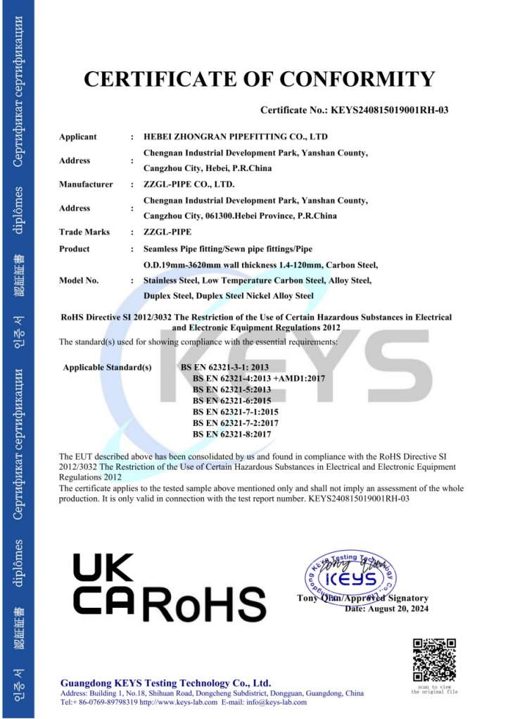 UKCA RoHS符合環保和健康標準認證